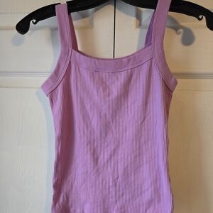 American Eagle Outfitters Lavender Ribbed Tank Top